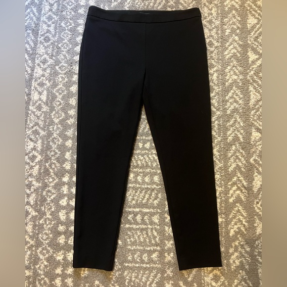 Ann Taylor black ankle pants with side zipper. Stretch size 12 (G103) - Picture 1 of 10